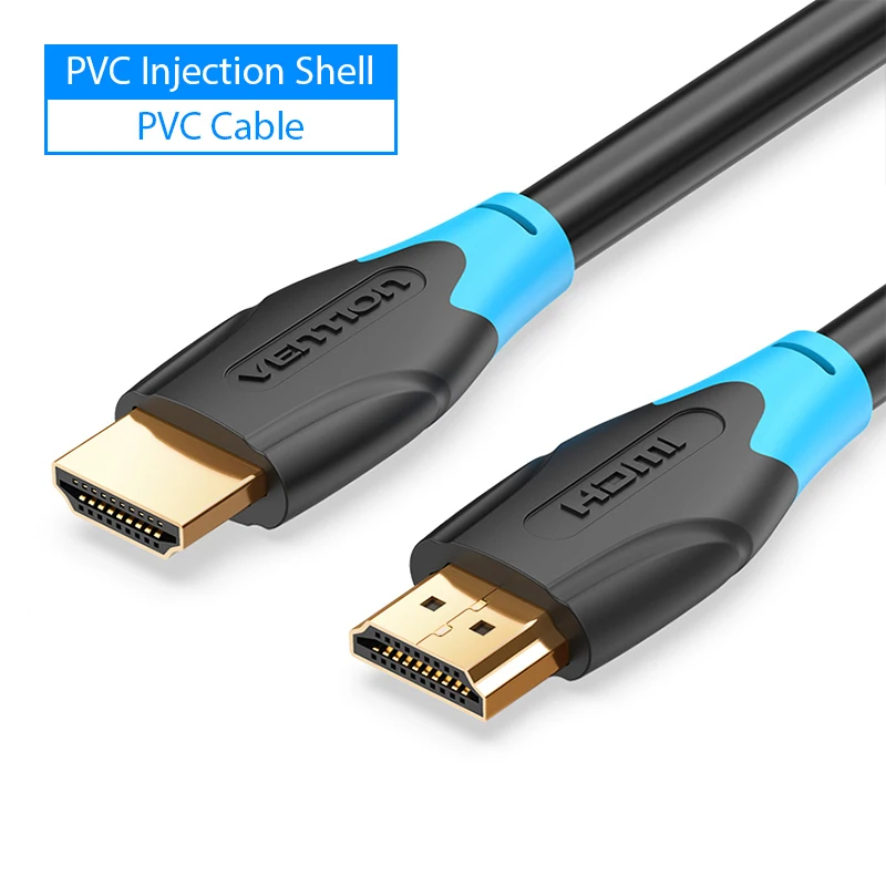 Vention Кабель HDMI 4K HDMI к HDMI 2,0 кабель Шнур для PS4 Apple tv 4K сплиттер распределительная коробка удлинитель 60 Гц видео Кабо Кабель HDMI 5 м - Цвет: Black AAC