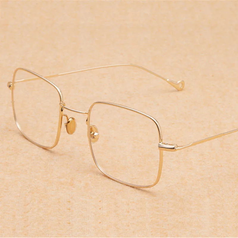 

Retro Eyeglasses Women Square Frame Fashion Designer Optical Glasses Unisex Plain Glasses Metal Frames for Women Men oculos
