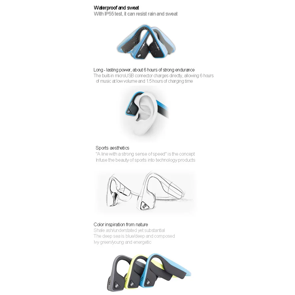 Bluetooth наушники с шумоподавлением Беспроводные Aftershokz AS600 titanium Air открытые костной