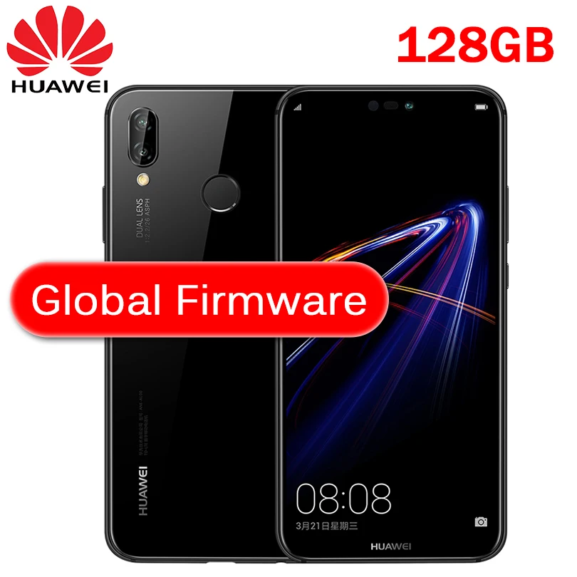 Глобальной прошивки huawei P20 Lite Nova 3e 4G 128g LTE Мобильного Телефона Face ID 5 84 &quotполный вид