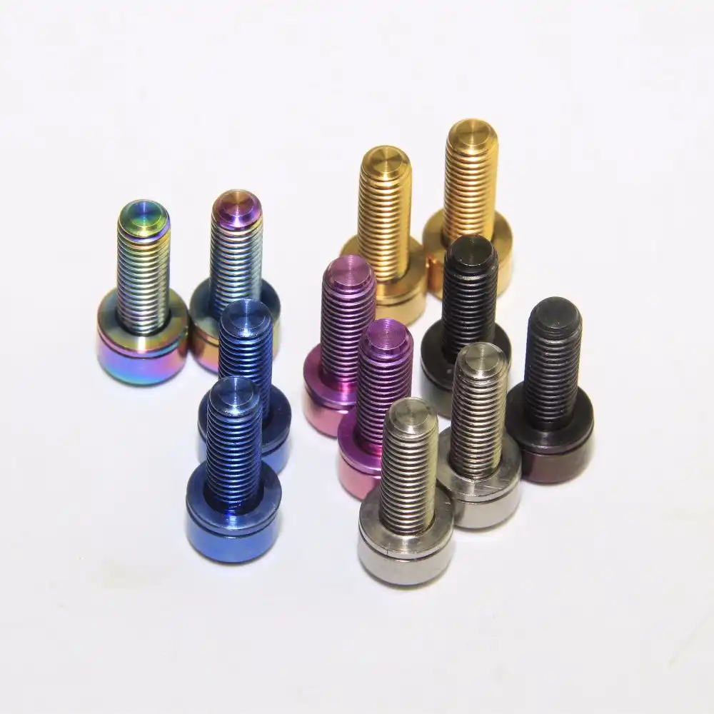 titanium bottle cage bolts black