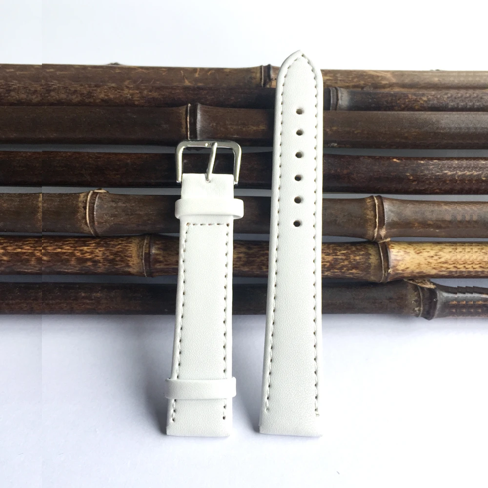 2018 Free shipping 12mm to 24mm white pu leather strap, fine