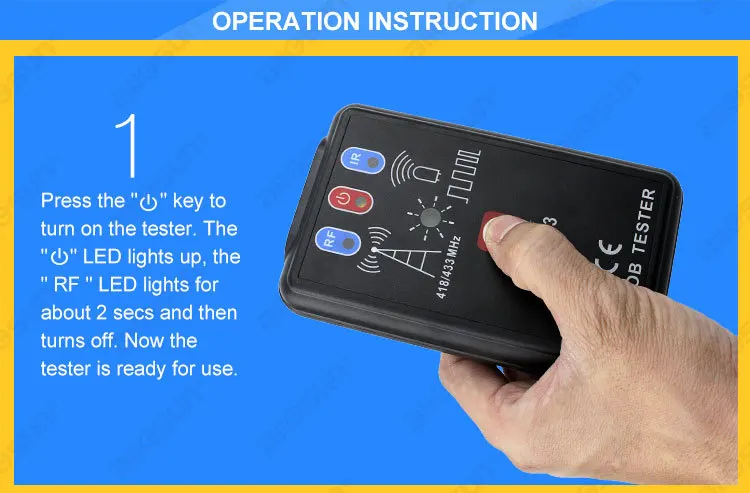 Beste Led Sleutelhanger Frequentie Tester Checker Finder Draadloze Radio Frequentie Afstandsbediening EM273 Alle Zon