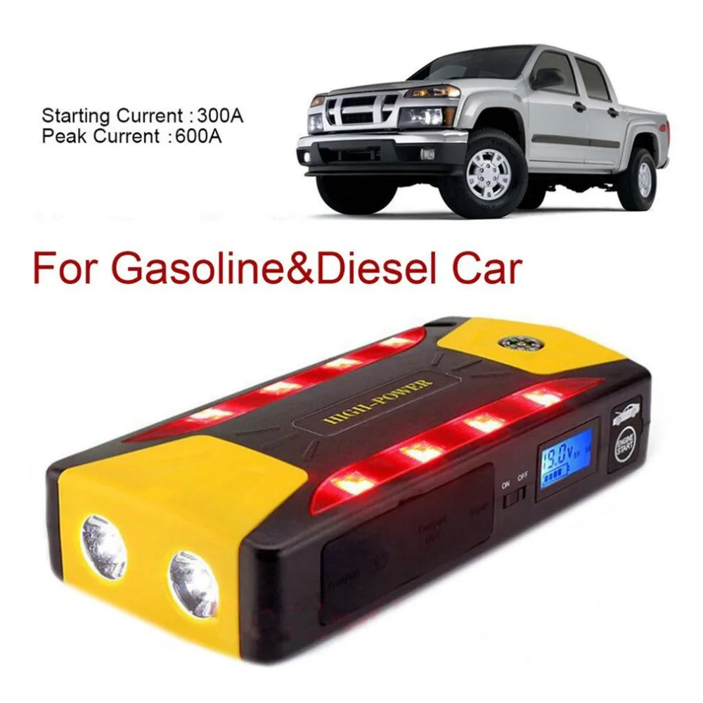 New Mini Portable 82800mAh Pack Car Jump Starter Multifunction Emergency Charger Booster Power Bank Battery 600A UK Plug
