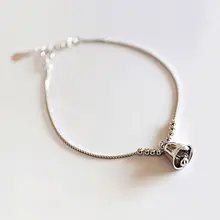 Браслеты из стерлингового серебра 925 пробы, маленькие колокольчики для девушек, милые тонкие браслеты на цепочке, подарок на день рождения для женщин