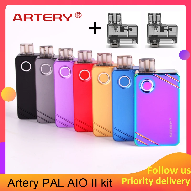 

Vape kit Artery Pal AIO 2 Kit 1000mah with 3ml tank pod suit 1.0ohm/mesh 0.6ohm coil MTL upgrade Artery Pal kit vs orion DNA