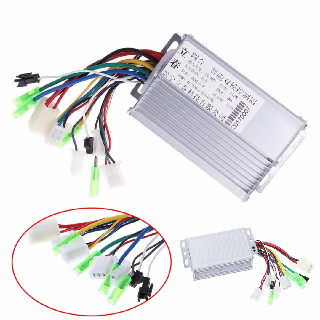 DC 36V/48V 350W DC Motor Controller Electric Bicycle E-bike Scooter Brushless Control with Aluminium Casing