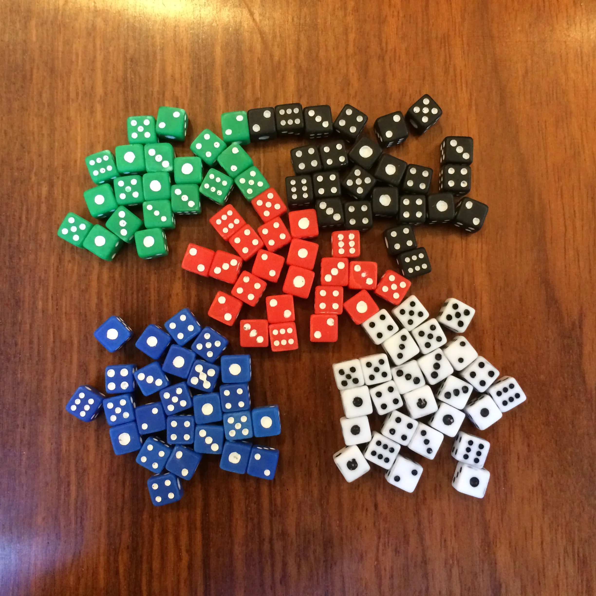 5mm white small dice small dice Small 5 bosons 5 white black dot