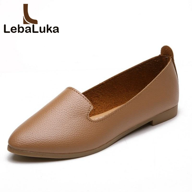 

LebaLuka 4 Colors Simple Office Lady Flats Shoes Women Solid Color Pointed Toe Flats Sandals Summer Party Shoes Size 36-40