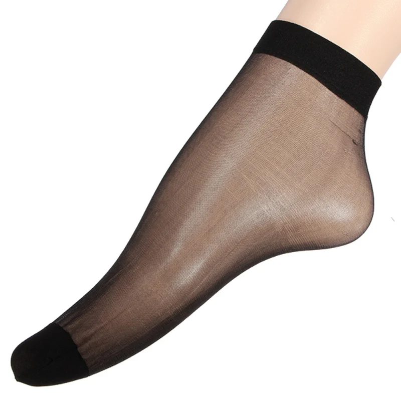 3 Pairs Transparent Crystal Silk Socks Women Summer Thin Ankle Socks Mens Sheer Silk Meias Invisible Short Harajuku for Girls (2)