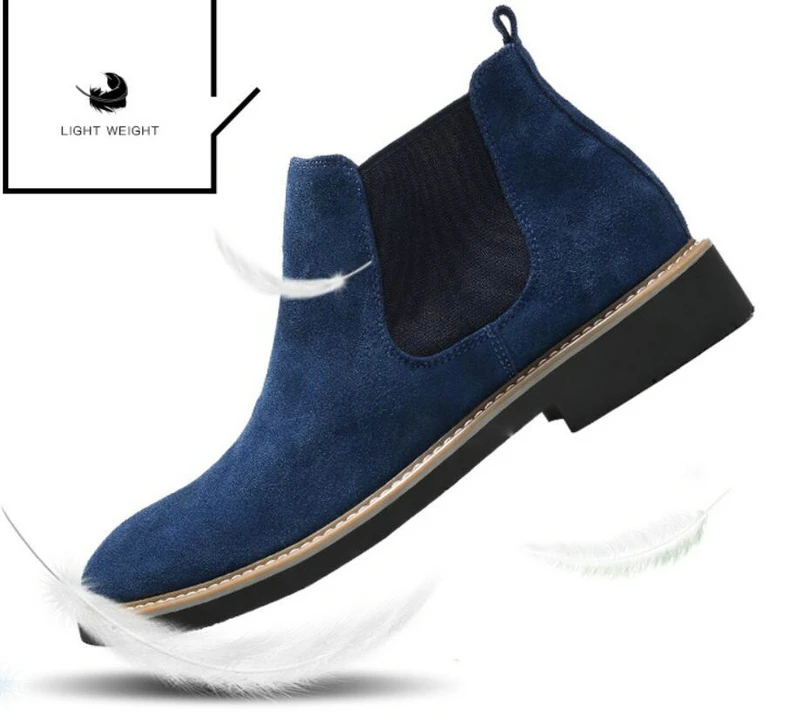 Men's Ankle Boot Suede Casual Chelsea Boots Men Suede Leather Men Winter Boots Men Slip-On Military Boot Men Desert Winter Shoes (7)