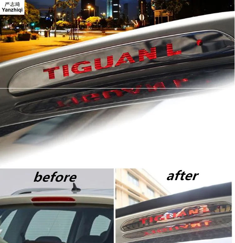 Автомобильный тормозной фонарь наклейка из нержавеющей стали аксессуары для Volkswagen VW Tiguan mk2