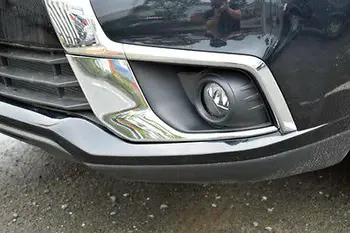 

Chrome Front Fog Light Eyelid Cover Trim 2pcs For Mitsubishi ASX 2016 2017