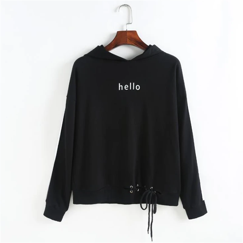 Multicolor Letter Print Crop Sweatshirt Women Casual