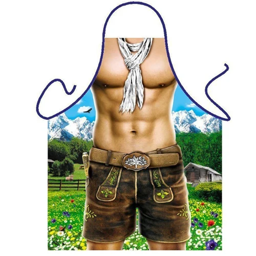 Funny Apron Sexy Kitchen Apron Cooking Dinner Party Baking Aprons For Woman And Man BBQ Party Cartoon delantal cocina CWQ023