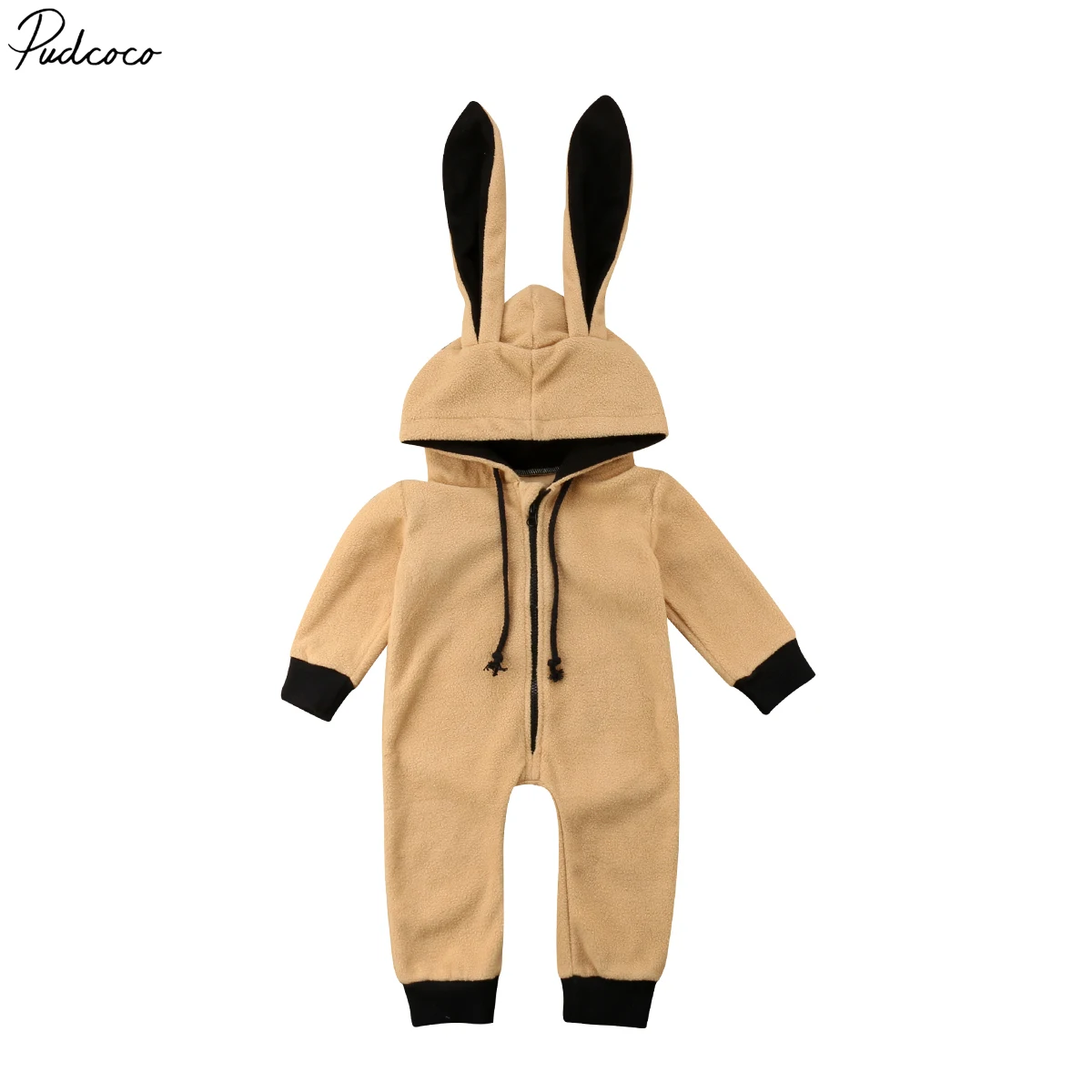 

Winter Newborn Baby Boy Girl Kids Romper Hooded with Cartoon Rabbit Ears Jumpsuit Outfits Cotton Clothes 0-24Months