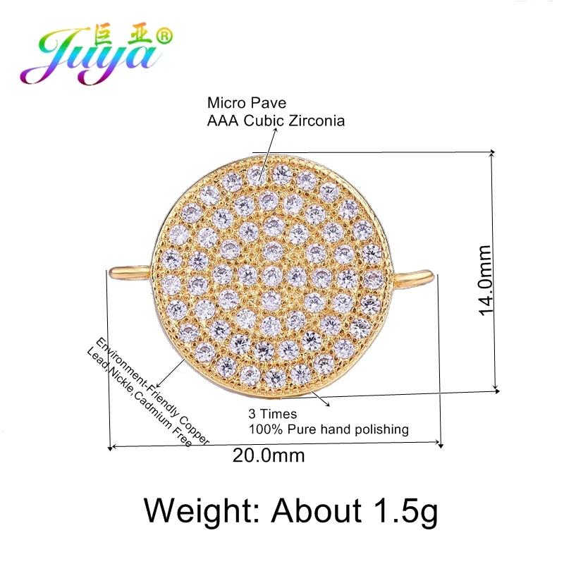 Juya DIY, женский модный браслет, ожерелье, серьги, фурнитура для изготовления, принадлежности для микро ПАВЕ, CZ Соединитель с цветочным узором, амулеты, аксессуары