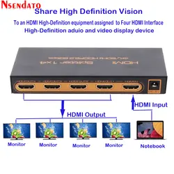 1 в 4 из HDMI 2,0 адаптер Splitter 1X4 К x 2 К 60 Гц HDMI2.0 Switcher конвертер для DTS Dobly HDCP 2,2 4 К HDTV монитор DVD