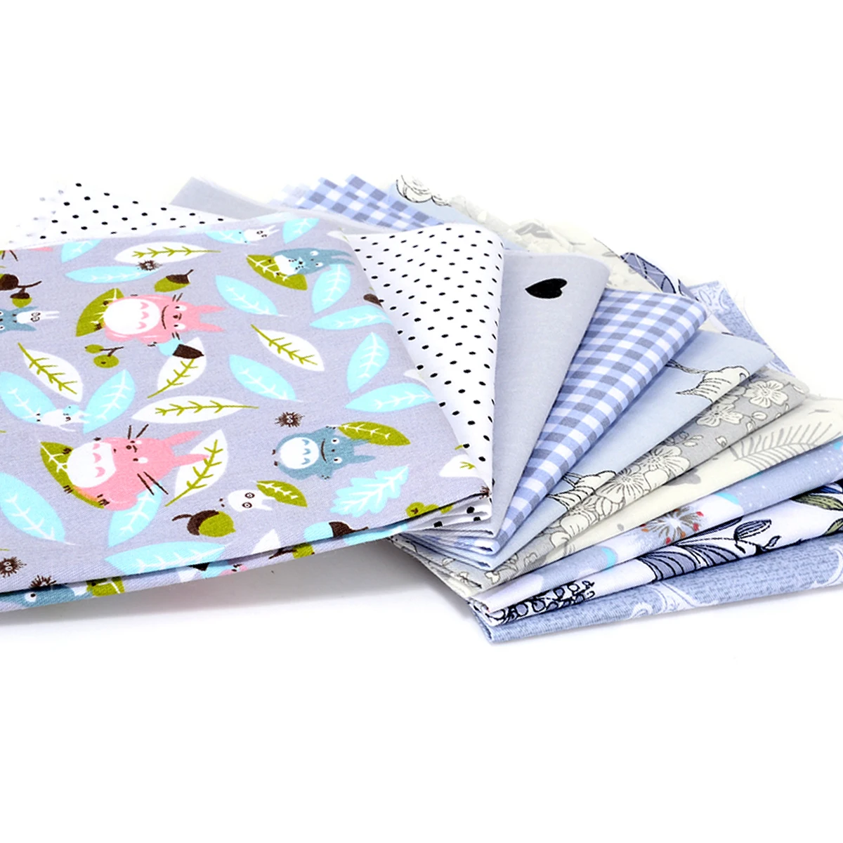 

10pcs 25x25cm Florals Sew Cotton Fabric Fat Quarters Gingham Quilt Sewing Quilting Tissues Cloth DIY HandCraft