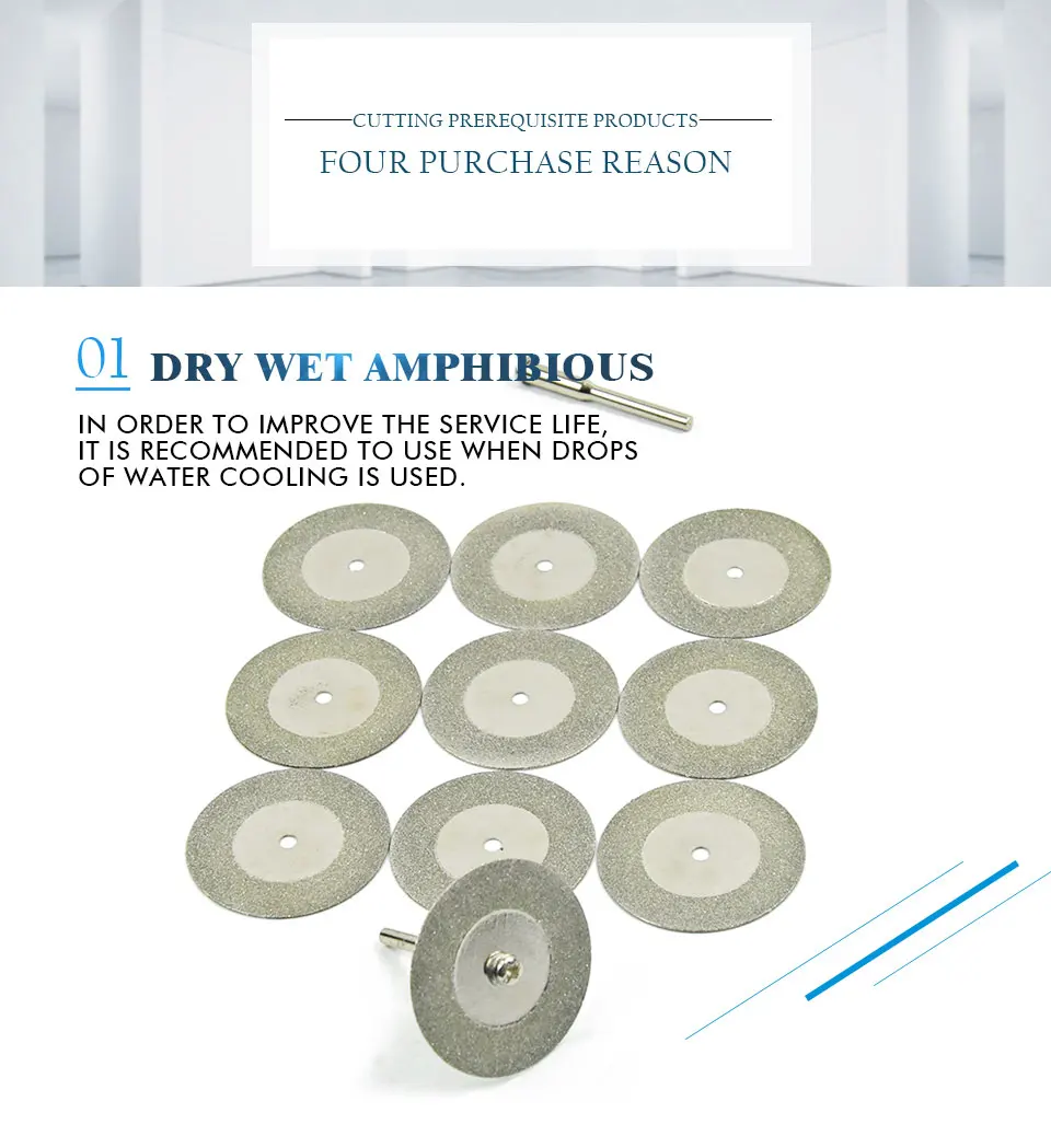 10 шт. лезвия+ 2 шт. стержень алмазный абразивный диск 35 мм инструмент Dremel роторный аксессуар режущие лезвия