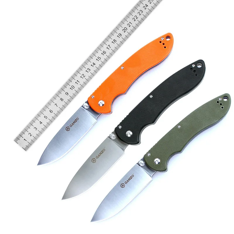 Top Utility Folding Knife Ganzo G740 440C Blade G10 Handle Hunting Outdoor Camping Survival Tactical Military Edc Tools Knifes Top Utility Folding Knife Ganzo G740 440C Blade G10 Handle Hunting Outdoor Camping Survival Tactical Military Edc Tools Knifes