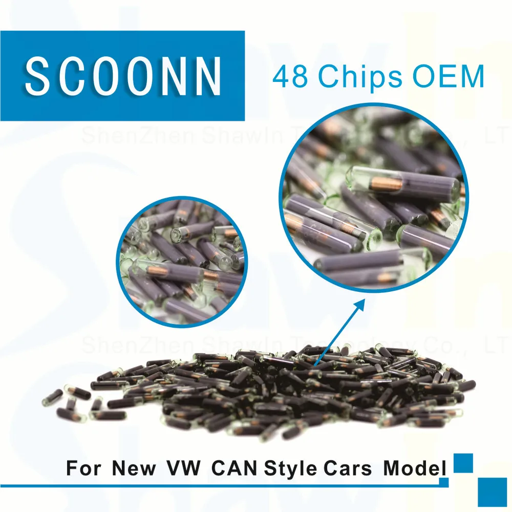 Scoonn 5 шт. новый автомобиль кодовый ID48 T6 Crypto разблокирована чип для VW/Audi/Seat/Skoda /Porsche |
