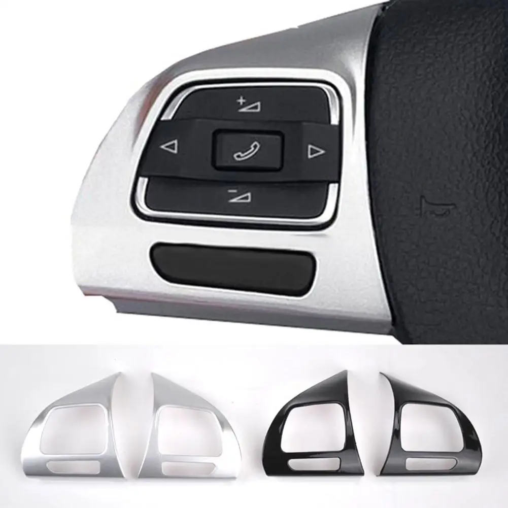 

2Pcs Steering Wheel Insert Cover Badge Trim Ornament for VW Golf Jetta PASSAT CC