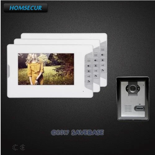 

HOMSECUR 7inch Wired Video Door Entry Phone Call System with Intra-monitor Audio Intercom