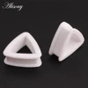 Ear plugs High Quality Triangle Thin Silicone Flexible Body piercing Jewlery Skin Tunnel Plugs Ear Tunnels Hollow Ear stretcher ► Photo 3/6