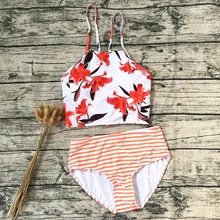 Sexy High Neck Bikini 2019 Swimwear Women Swimsuit Print Floral Halter Top High Waist Brazilian Bikini Set Padded Bathing Suits sexy tie up v neck high waist floral print string bikini set