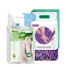 12 пар = 24 шт. efero Foot пилинг обновление маска для ног Удалить мертвых кожу гладкой Отшелушивающий носки по уходу за ногами маска для ног Крем для ног