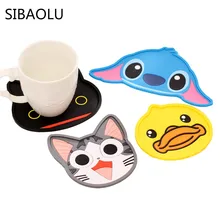 New Silicone Cartoon animal Totoro Hello Kitty Baymax Cup Coaster Nonslip Place Mat pads Cup Cushion Minions Tea Cup Holder