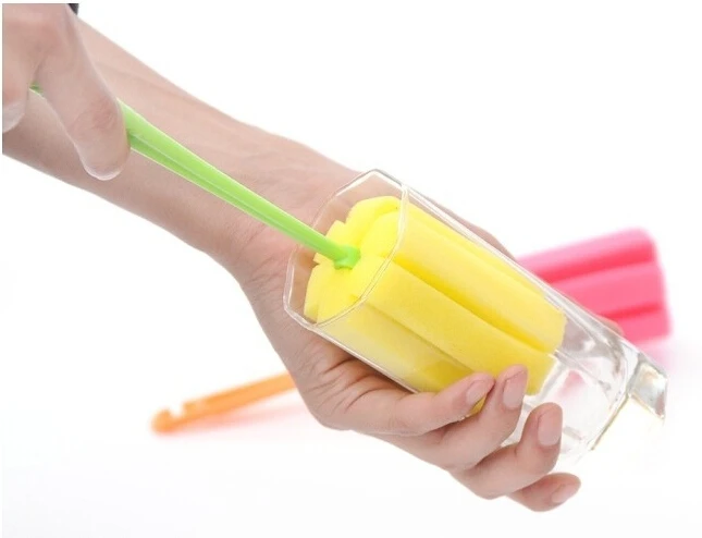 

Free shipping Kitchen Cleaning Tool Sponge Brush For Wineglass Bottle Coffe Tea Glass Cup Mug #404 Z1