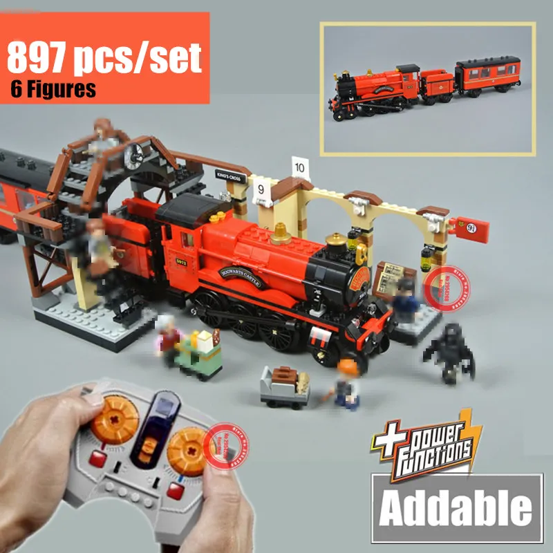 

RC Motor Power function Hogwarts Express Train station fit technic Harry Potter 75955 figures Building Block Brick Toy