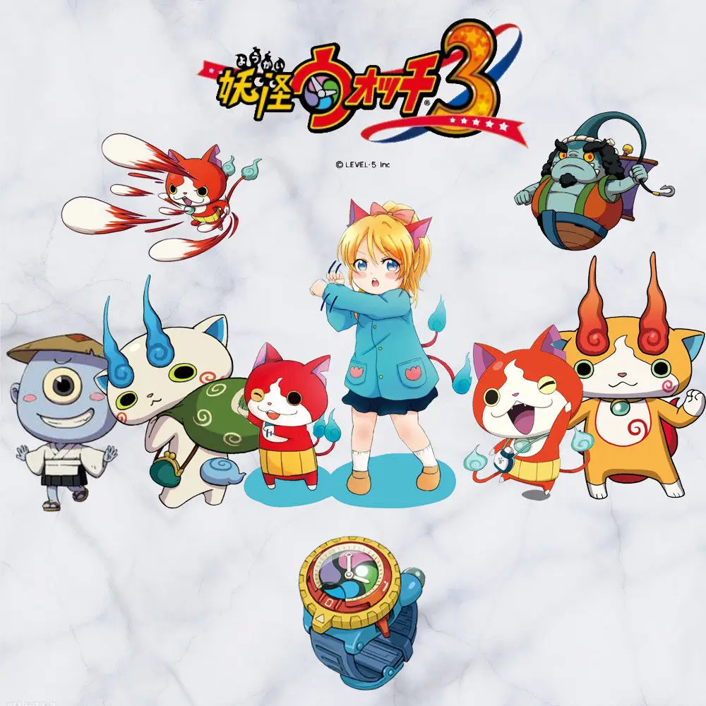 

1X Children Study Wall Book Bedroom Kindergarten Stickers Youkai Yokai Watch PVC Animation Removable Stickers #044 45*60cm