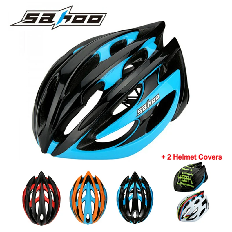 

SAHOO Cycling Helmet+2 Shell Covers Integrally-molded MTB Road Bike Helmet Insect Net Casuqe Velo Breathable Casco Ciclismo