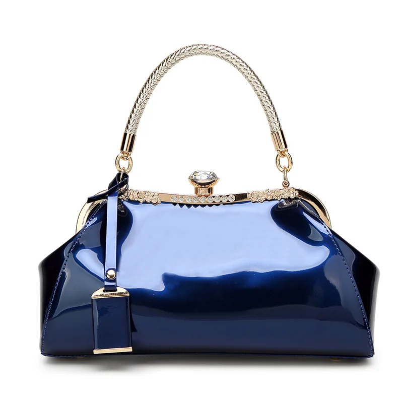 blue women handbag