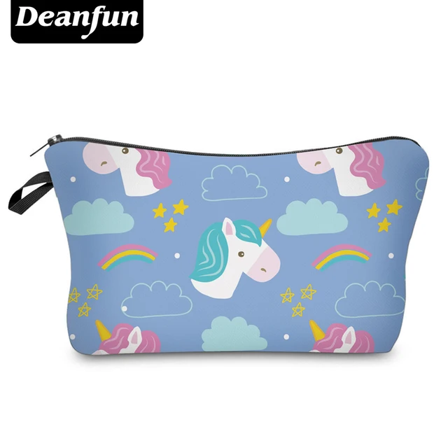Deanfun Kosmetyczne Torby Drukowanie 3d Rainbow Cute Jednorożca