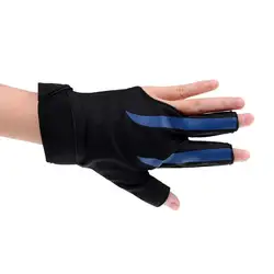 Высокое качество прочный нейлон 3 пальцы перчатки для бильярда Снукер cue Shooter Черный Бесплатная доставка Новый