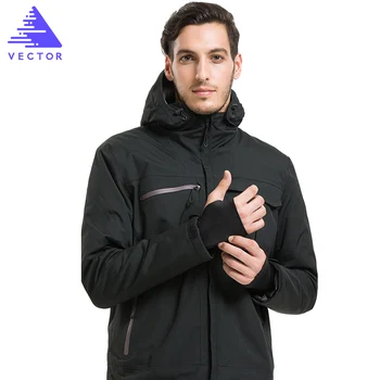 

VECTOR Winter Outdoor Jacket Men Cotton Thermal Waterproof Jacket Male Warm Camping Hiking Snow Skiing Snowboarding