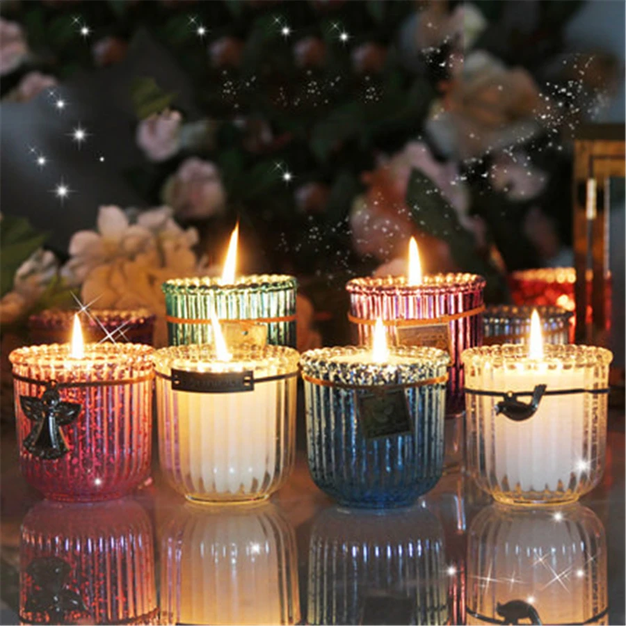 Glass Candles Stand Aromathorapy Bougies Et Chandelles Velas Wax Yankee
