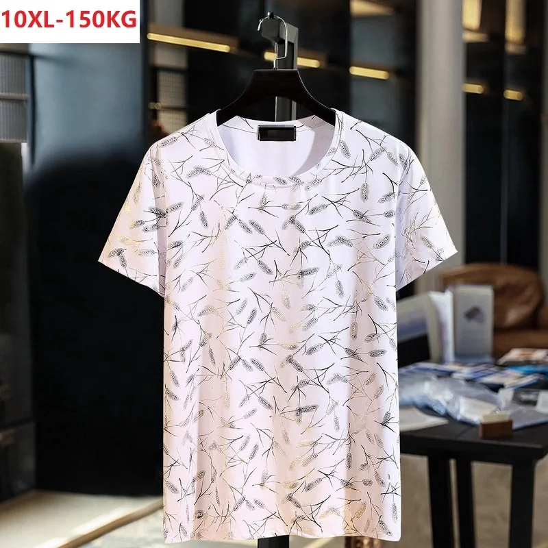

Summer Mens T-Shirts short sleeve plus size big 10XL 9XL 8XL Fashion Man's Breathable t Shirt print Tops Tees 58 60 62 64 150KG