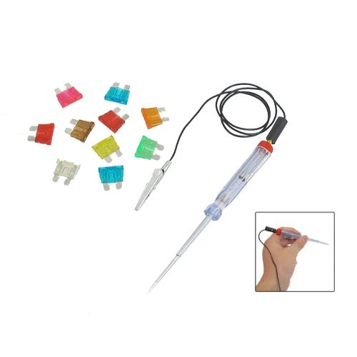 

LHLL-6-12-24V Car Circuit Voltage Tester w ATC Blade Fuse w Alligator Clip