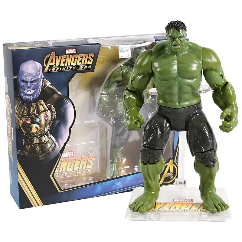 Мстители Бесконечность войны фигурки танос Железный человек Капитан Америка человек паук Халк Hawkeye Antman Экшн фигурки игрушка - Цвет: Hulk