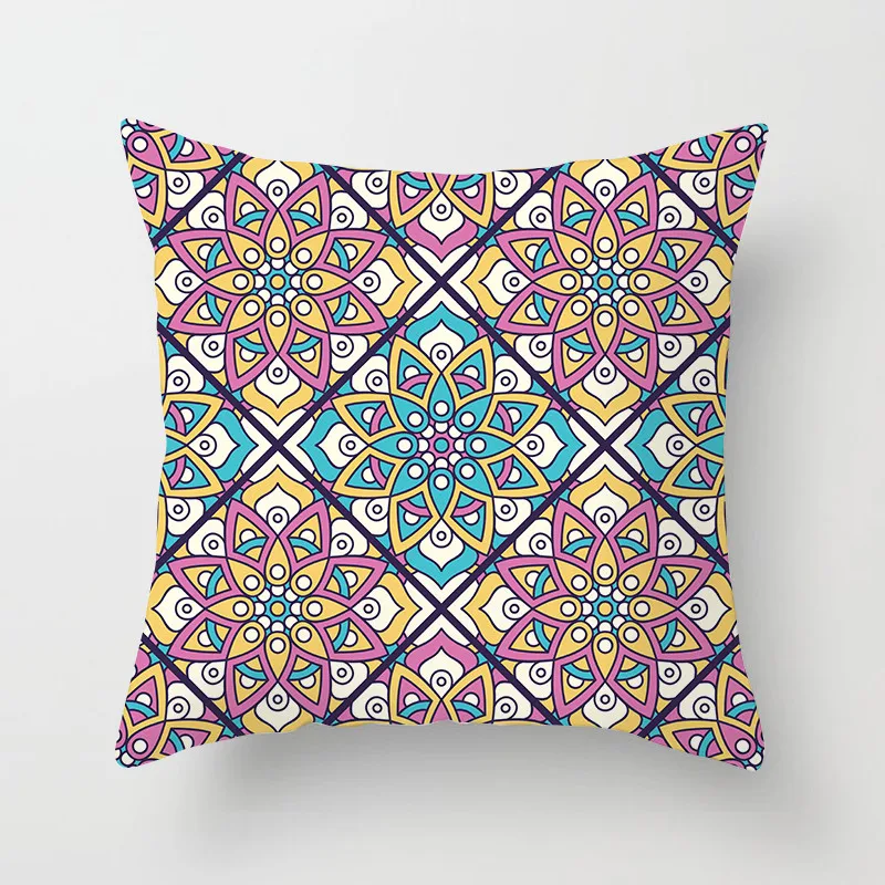 Fuwatacchi Мандала с цветочным рисунком, чехол для подушки, полиэстер, геометрический чехол для подушки, украшение дома, диван, Рамадан, наволочка для подушки