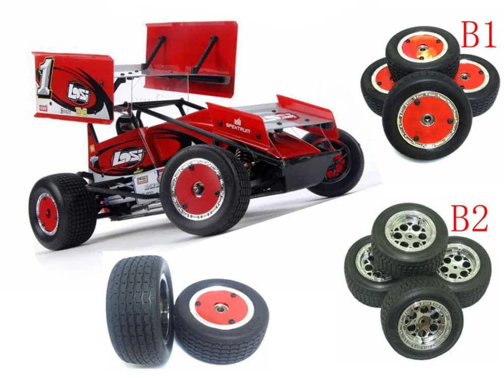 1/18 масштаб Багги Losi Mini Sprint sprint набор автомобильных шин и ободов колес 4 шт. задняя