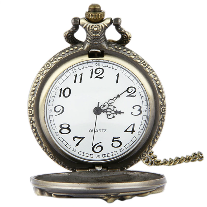 

Bronze Motorcycle Emboss Cover Necklace Pendant Pocket Watch Gift