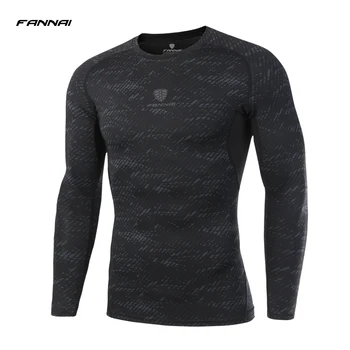 

New Men Gym Compression Shirt Long Sleeve Fitness Basketball Running Sports T-Shirt Thermal Muscle Gym Bodybuilding Tights Tees