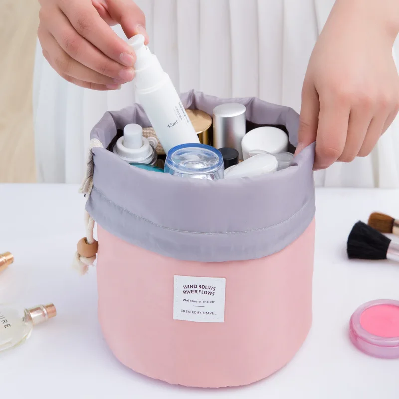 JXSLTC сумка для туалетного столика сумка на шнурке для путешествий красота Neceser женский набор для макияжа косметические принадлежности Чехлы Органайзер сумка для косметики - Цвет: Розовый