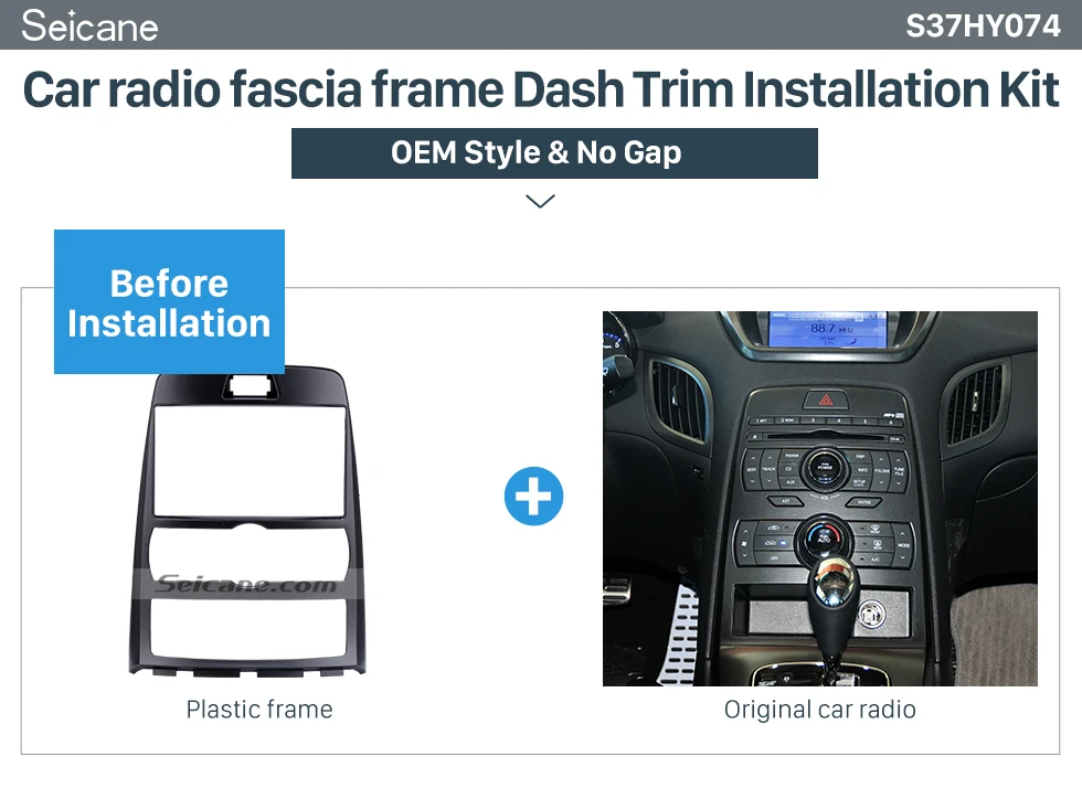 Seicane 2Din Автомобильная Радио Рамка фасции установка приборной панели установка пластины панель Рамка для 2010 hyundai Rohens купе